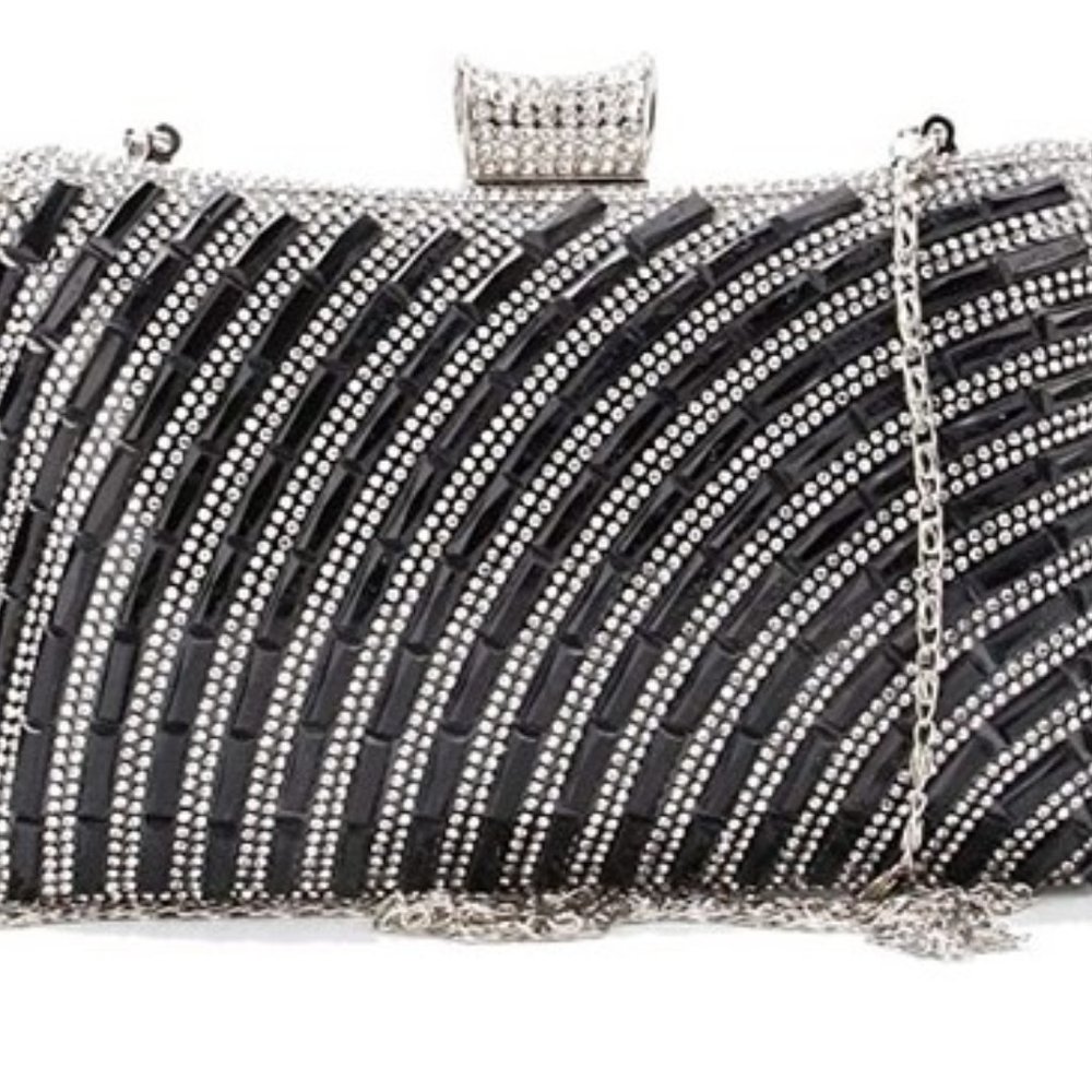 Rhinestone Minaudière Evening Clutch